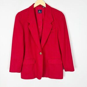 Vintage 90s Liz Sport Wool Blazer Jacket Career Office Size 8 Petite Women's